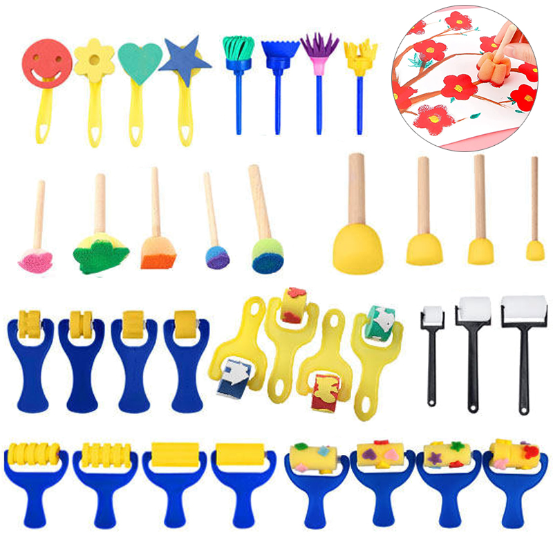 Tools Workshop Kids - ﻿Children Drawing Sponge Brush Toys Art