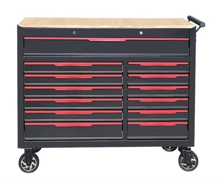 Workshop Tools Table - Heavy Duty 12-Drawer Steel and Iron