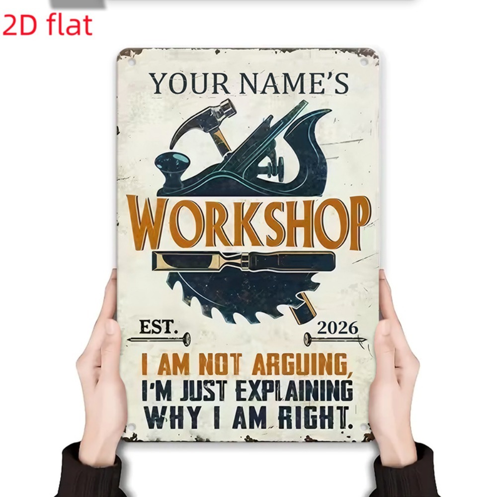 [2D Flat] 1pc Custom Name Work - Tools Name In Workshop review and price