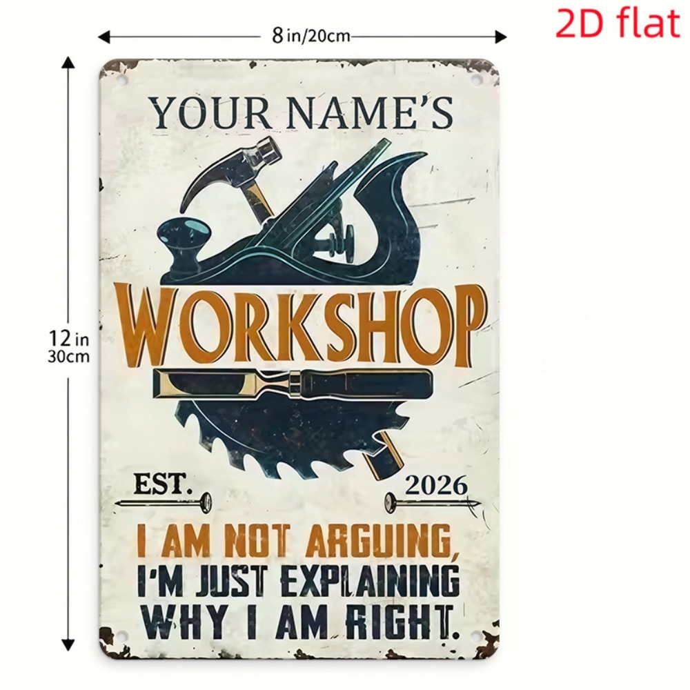 [2D Flat] 1pc Custom Name Work - Tools Name In Workshop review and price