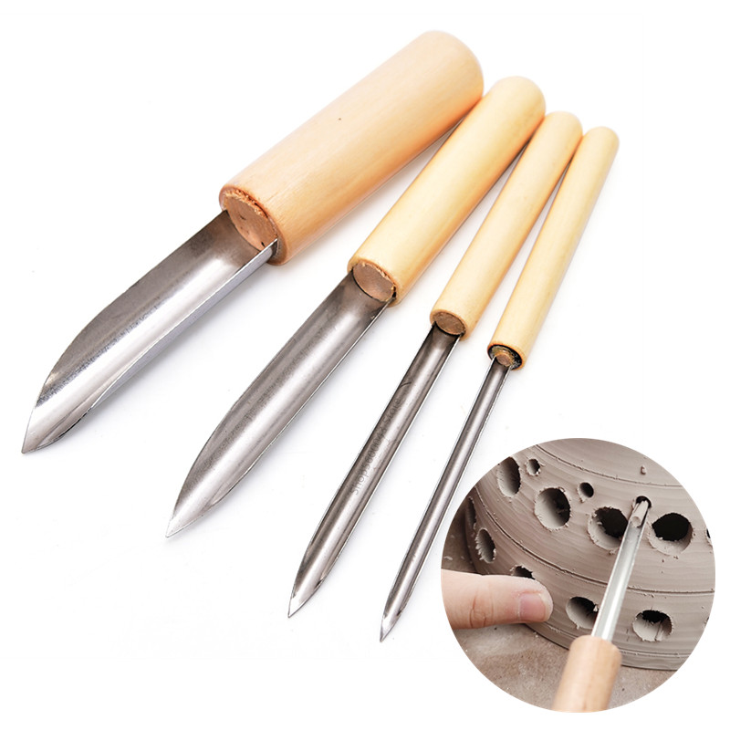 Pottery Tool Puncher 4 Pieces/ - Chisel Set Wood review and price