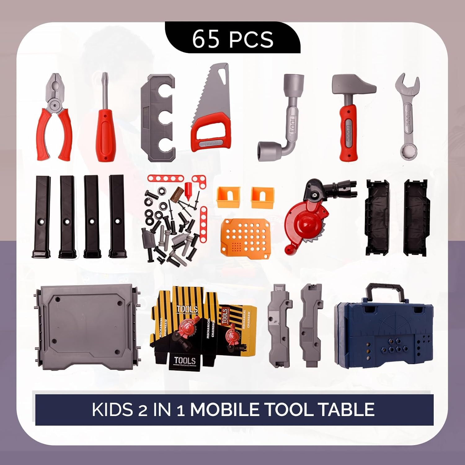 65PCS Kids Tool Bench Set Pret - Tools Workshop Kids review and price