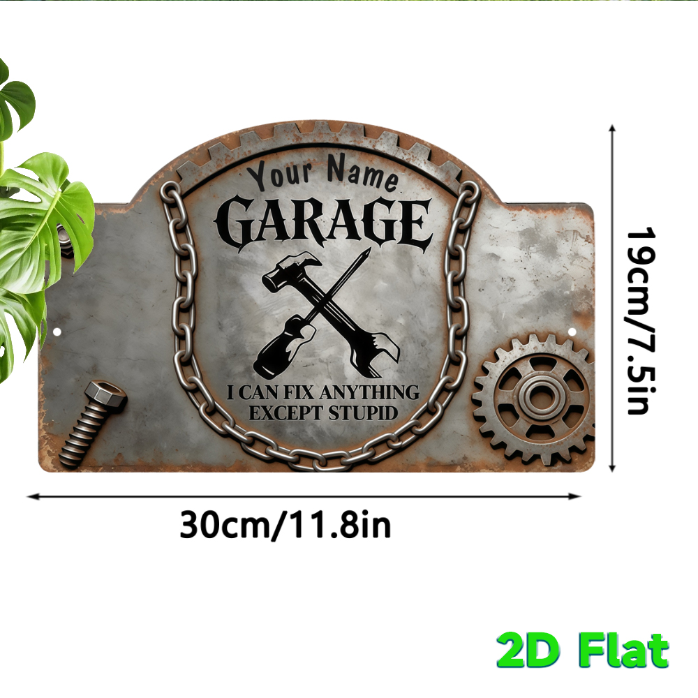 Custom Name Vintage Gear Garag - Tools Name In Workshop review and price