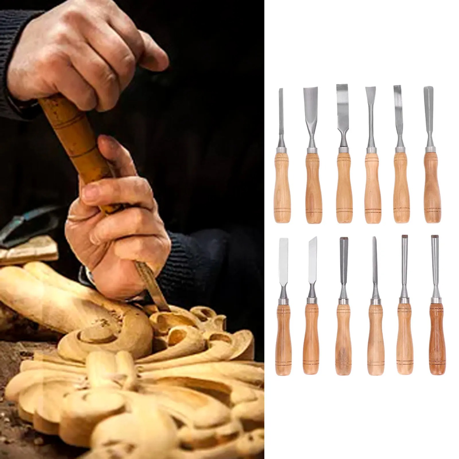 12Pcs/Set Wood Carving Tools,C - Chisel Set Wood review and price