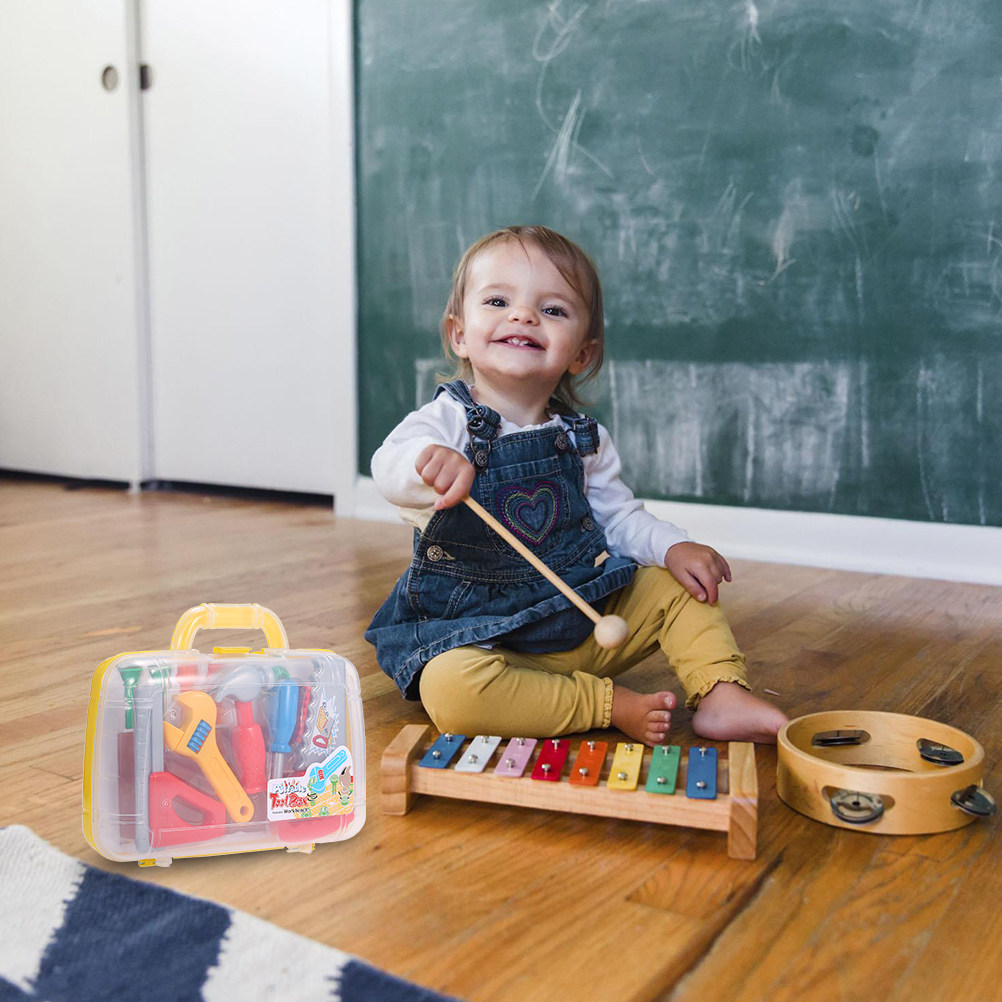 1Set Plastic Tool Box Kid Hand - Tools Workshop Kids review and price