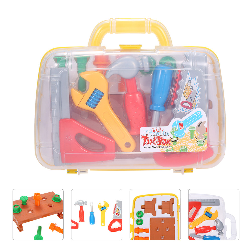 1Set Plastic Tool Box Kid Hand - Tools Workshop Kids review and price