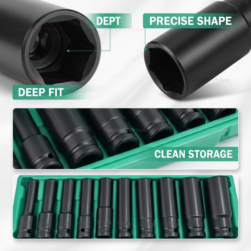 10pcs Socket Wrench Set 8-24mm - Mechanical Tools In Workshop review and price