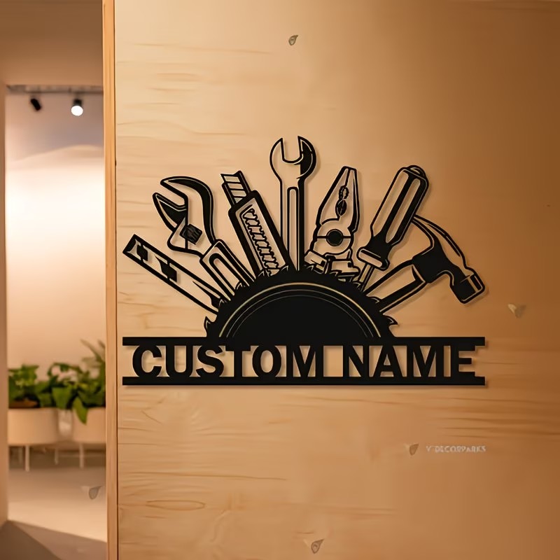 Custom Metal Tool Wall Art - P - Tools Name In Workshop review and price